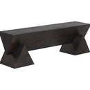 Sunpan Gregor Bench in Dark Brown / Rustic Oak