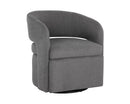 Sunpan Kourtney Swivel Lounge Chair Zenith Beige / Graphite Grey