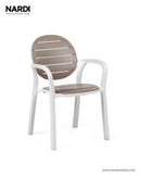 Nardi Palma Arm Chair Bianco/Tortora