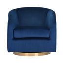 Sunpan Hazel Swivel Lounge Chair in Gold - Belfast Heather Grey / Black Sky / Blush Sky / Burgundy Sky / Deep Green Sky / Navy Blue Sky / Dark-Bronze Gold Sky