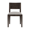 Sunpan Francis Dining Chair in Ash Grey-Linoso Ivory / Dark Brown-Linoso Light Grey