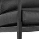 Sunpan Gilmore Lounge Chair  Black - Black Leather / Walnut - Vienna Cream