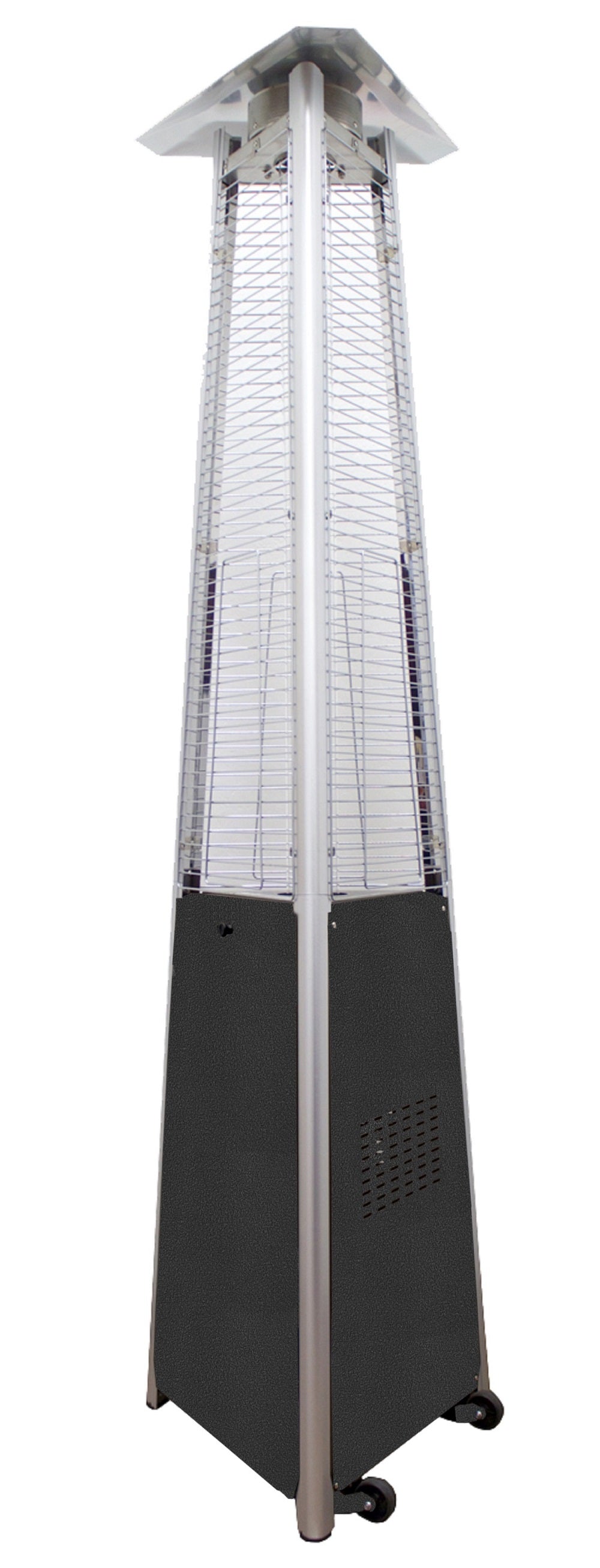 AZ Patio Heaters Commercial Glass Tube Patio Heater in Hammered Silver / Bronze / Black