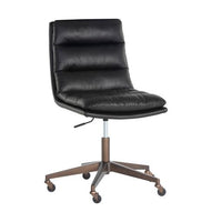 Sunpan Stinson Office Chair Bravo Black / Cognac / Cream
