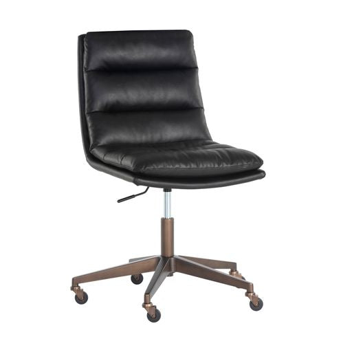 Sunpan Stinson Office Chair Bravo Black / Cognac / Cream