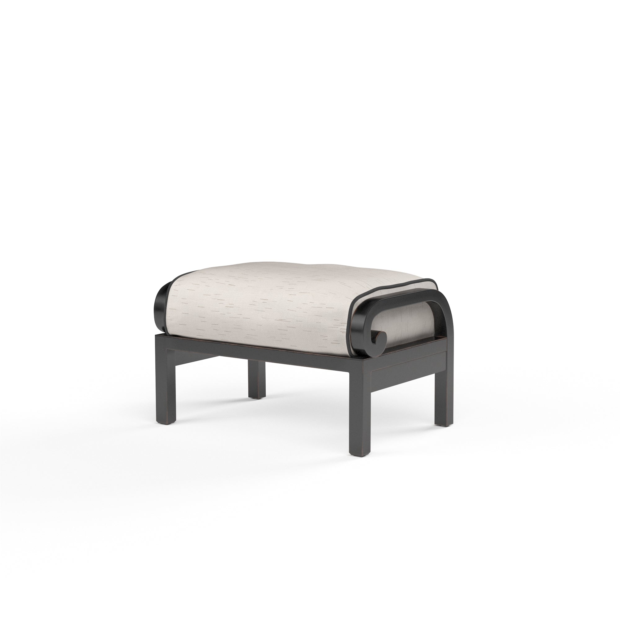 Sunset West Monterey Aluminum Ottoman with Cushion