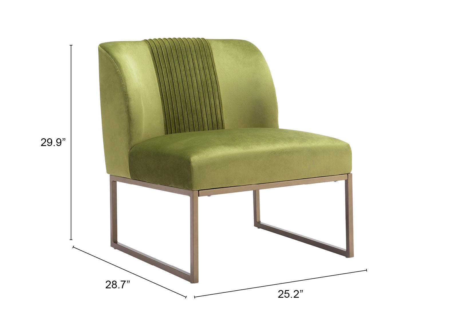 Zuo Modern Sante Fe Accent Chair in Brown/Olive Green