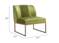 Zuo Modern Sante Fe Accent Chair in Brown/Olive Green