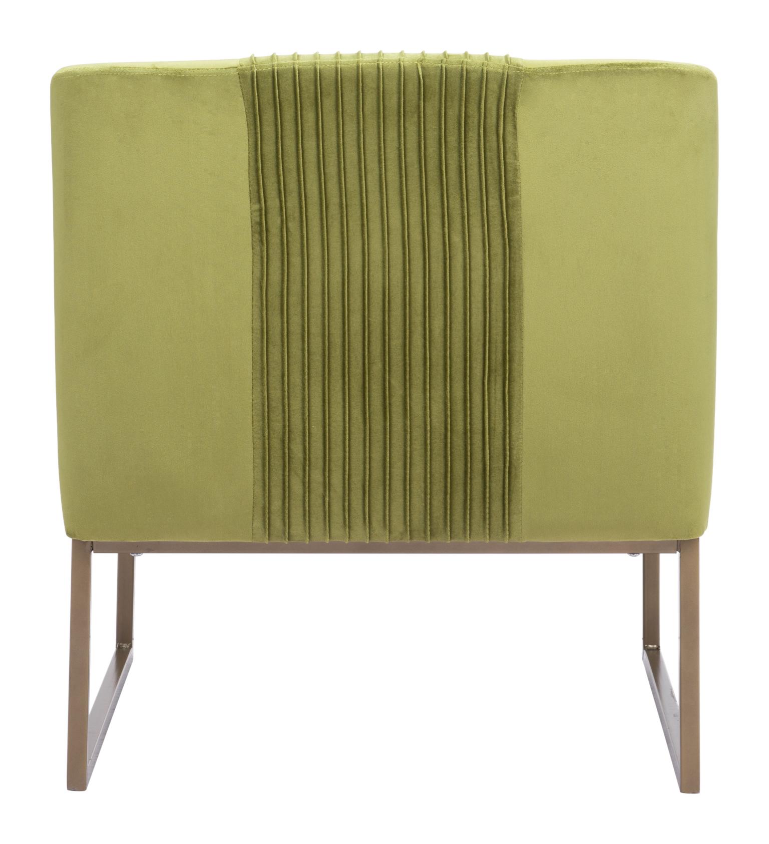 Zuo Modern Sante Fe Accent Chair in Brown/Olive Green
