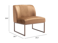 Zuo Modern Sante Fe Accent Chair in Brown/Olive Green