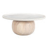 Zuo Modern Savona Coffee Table White & Natural