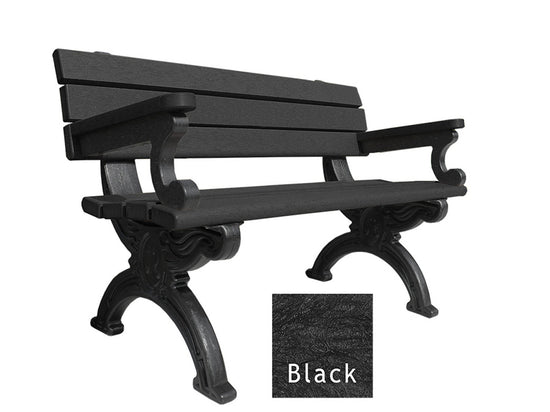 Polly Products Silhouette Backed Bench With Arm