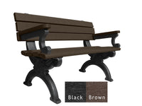 Polly Products Silhouette Backed Bench With Arm