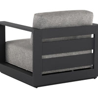 Sunpan Tavira Armchair Charcoal-Lanikai Salt and Pepper / Greige-Stinson White