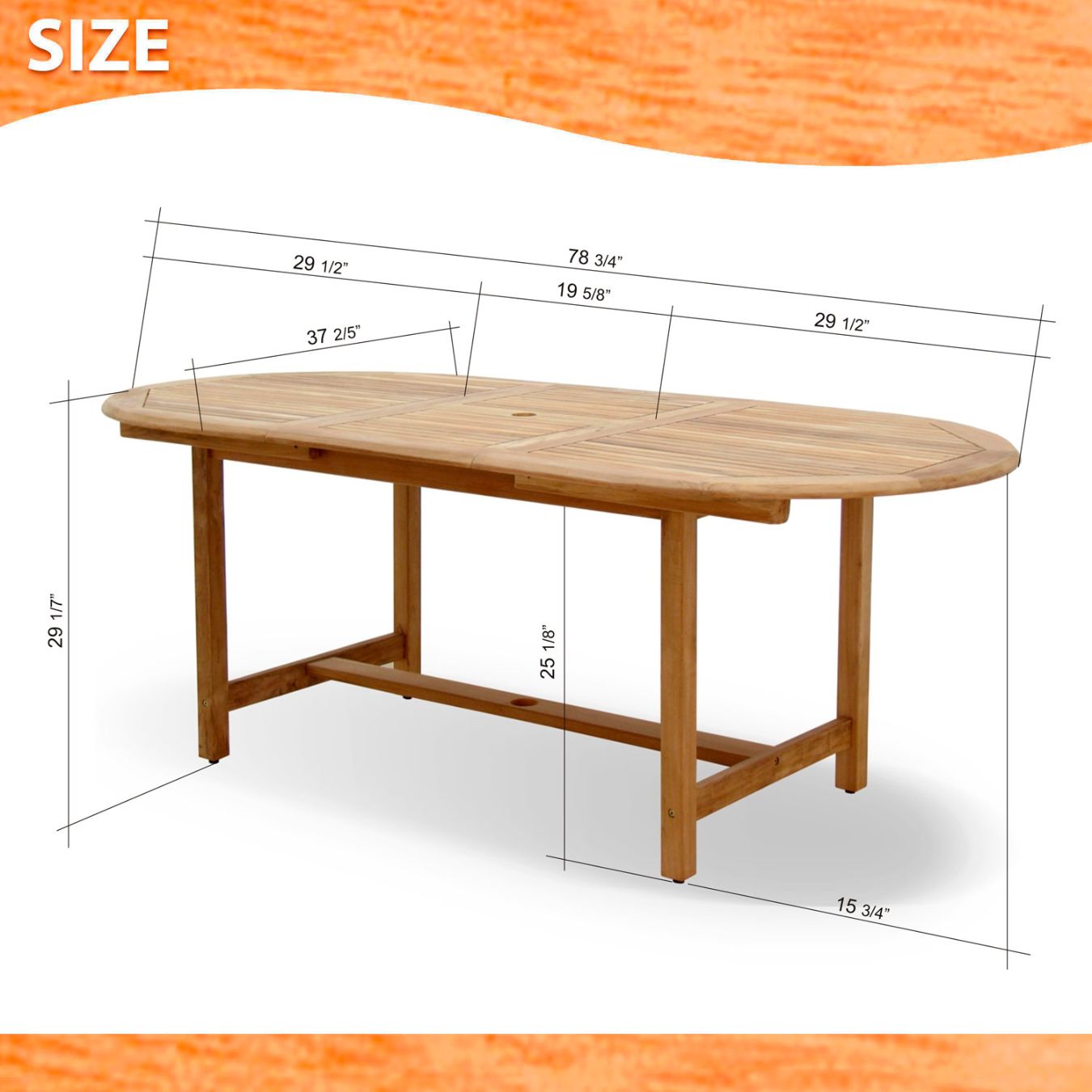International Home Miami Amazonia 7-Piece Oval Extendable Patio Dining Set | Certified Teak | Ideal for Outdoors and Indoors