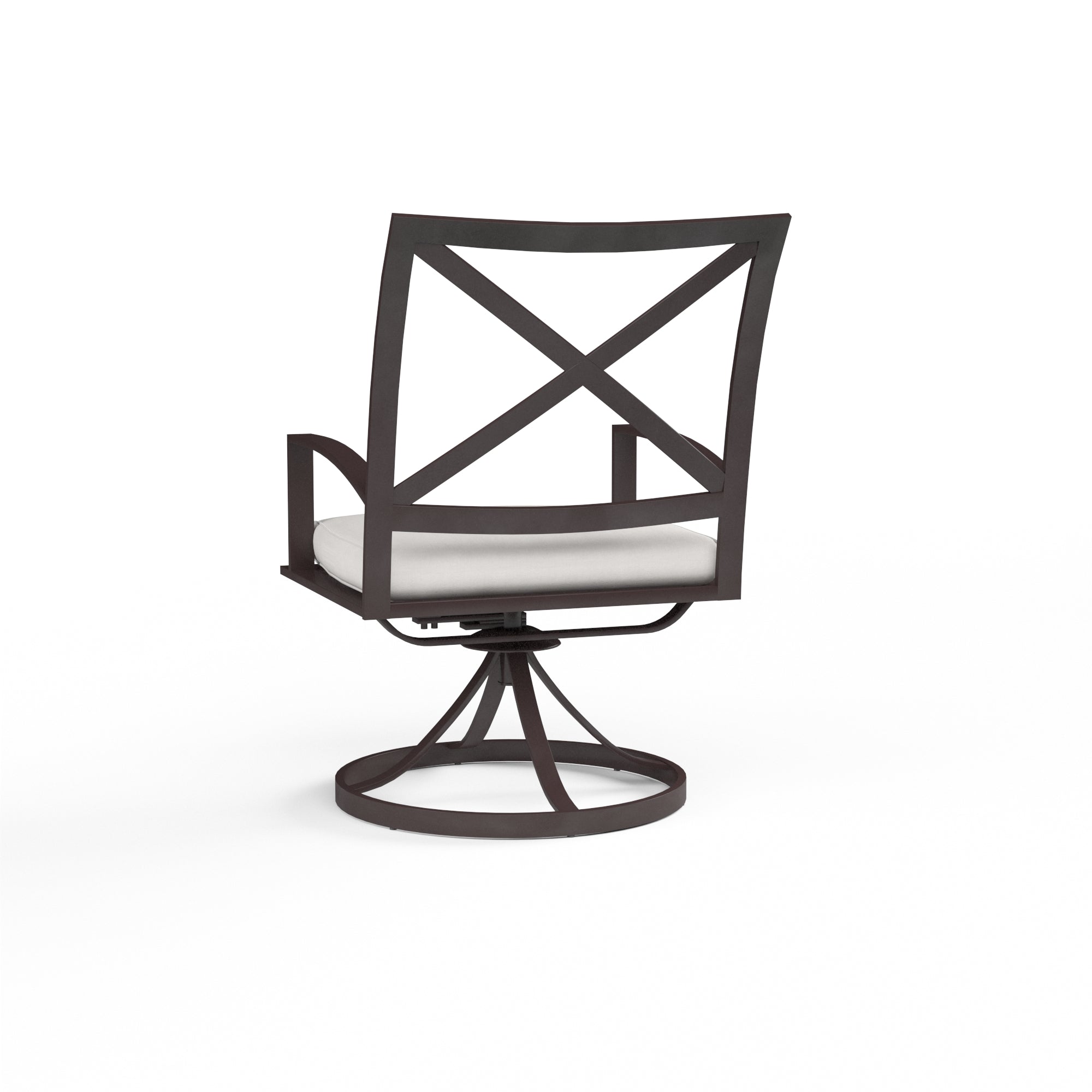 Sunset West La Jolla Aluminum Swivel Dining Chair with Cushion