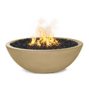 The Outdoor Plus 48" Sedona Concrete Narrow Ledge Fire Pit - Match Lit