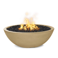 The Outdoor Plus 48" Sedona Concrete Narrow Ledge Fire Pit - Match Lit
