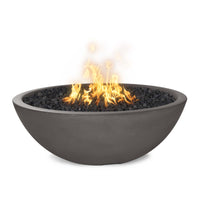 The Outdoor Plus 48" Sedona Concrete Narrow Ledge Fire Pit - Match Lit