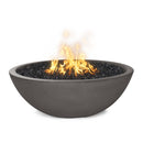The Outdoor Plus 60" Sedona Concrete Narrow Ledge Fire Pit - Match Lit