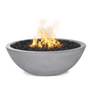 The Outdoor Plus 60" Sedona Concrete Narrow Ledge Fire Pit - Match Lit