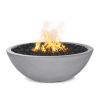 The Outdoor Plus 60" Sedona Concrete Narrow Ledge Fire Pit - Match Lit