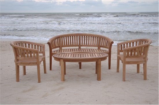 Anderson Teak Curve 4-Pieces Conversation Set