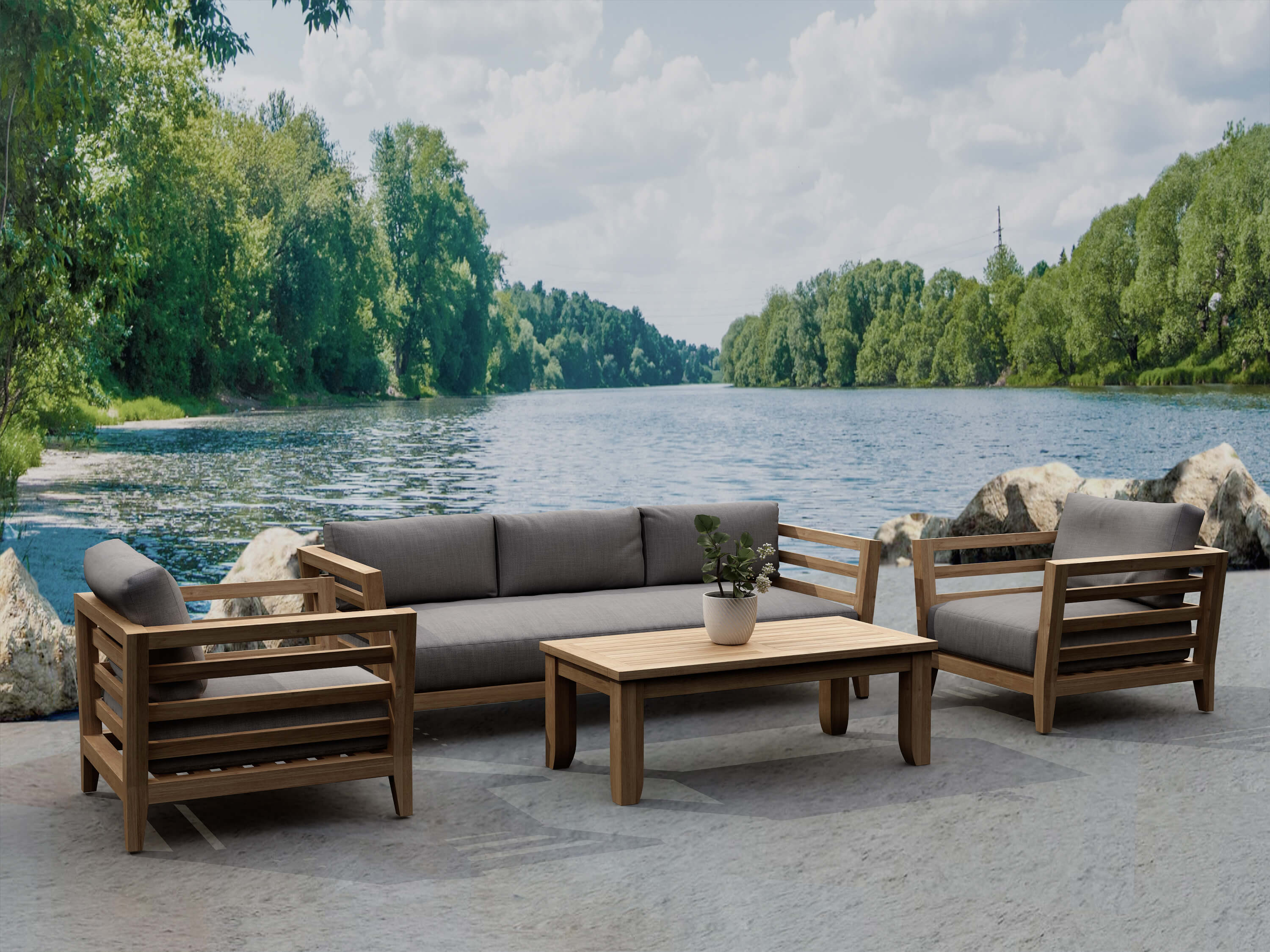 Anderson Teak Cordoba 4-piece Deep Seating Set