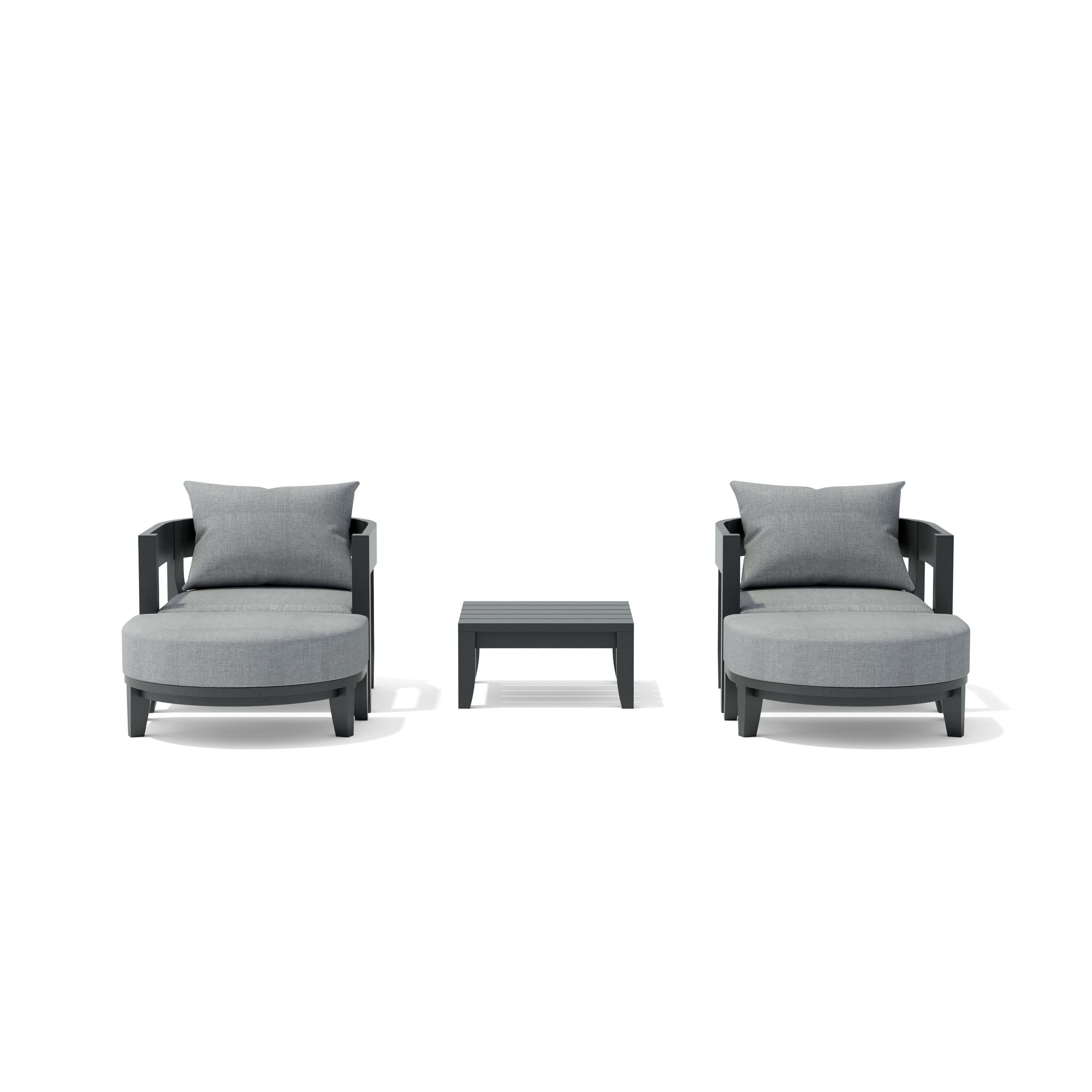 Anderson Teak SET-172 5-pc Coronado Aluminum Deep Seating Set