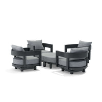 Anderson Teak SET-174 6-pc Coronado Aluminum Deep Seating Set