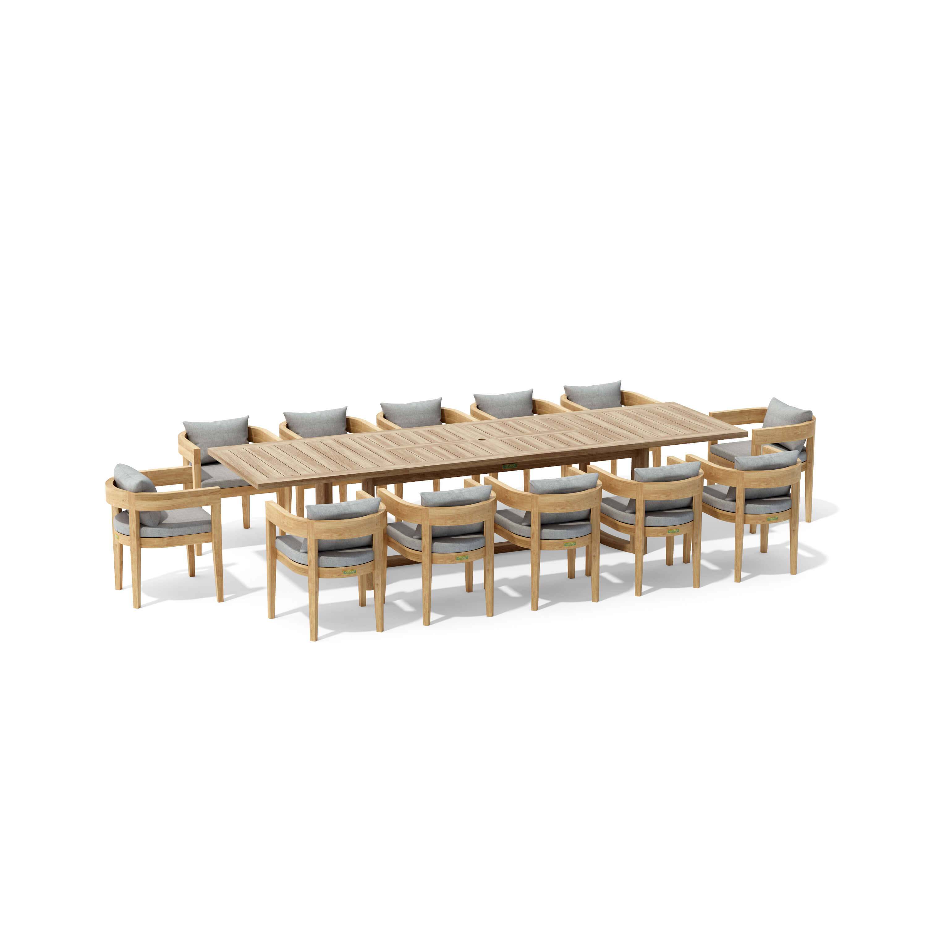 Anderson Teak 13-pc Coronado Extension Dining Table Set