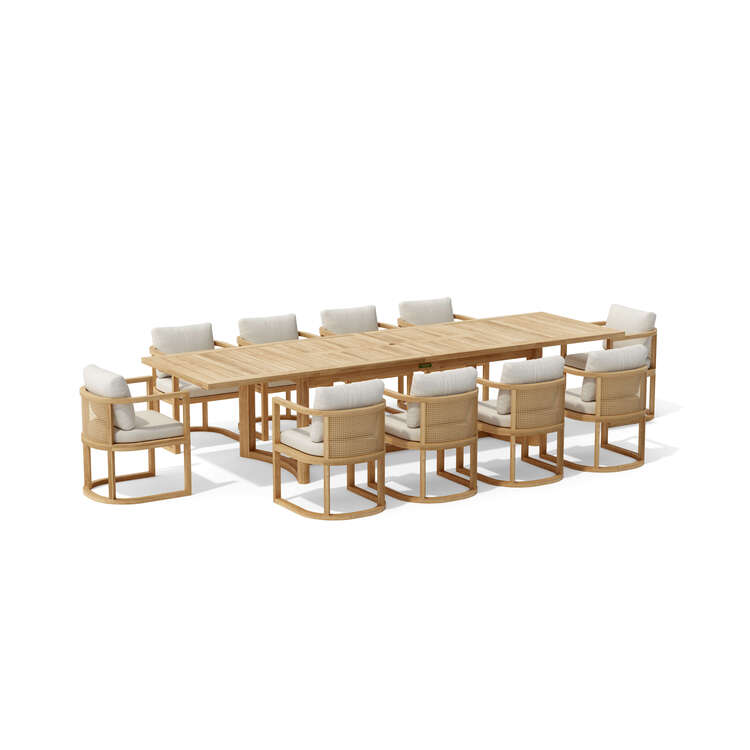 Anderson Teak 11-pc Junus Extension Dining Table Set
