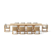 Anderson Teak 11-pc Junus Extension Dining Table Set