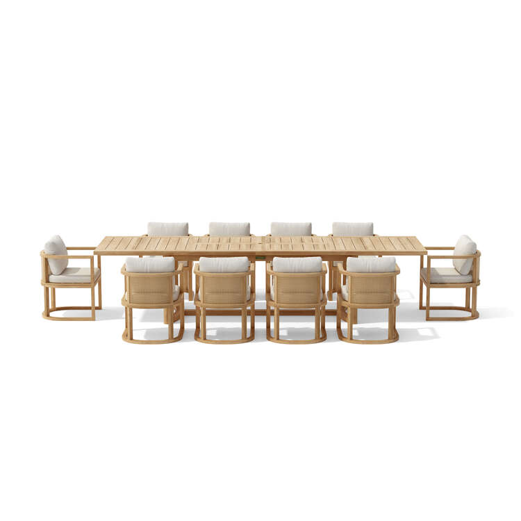 Anderson Teak 11-pc Junus Extension Dining Table Set