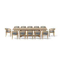 Anderson Teak 13-pc Toscana Extension Dining Table Set