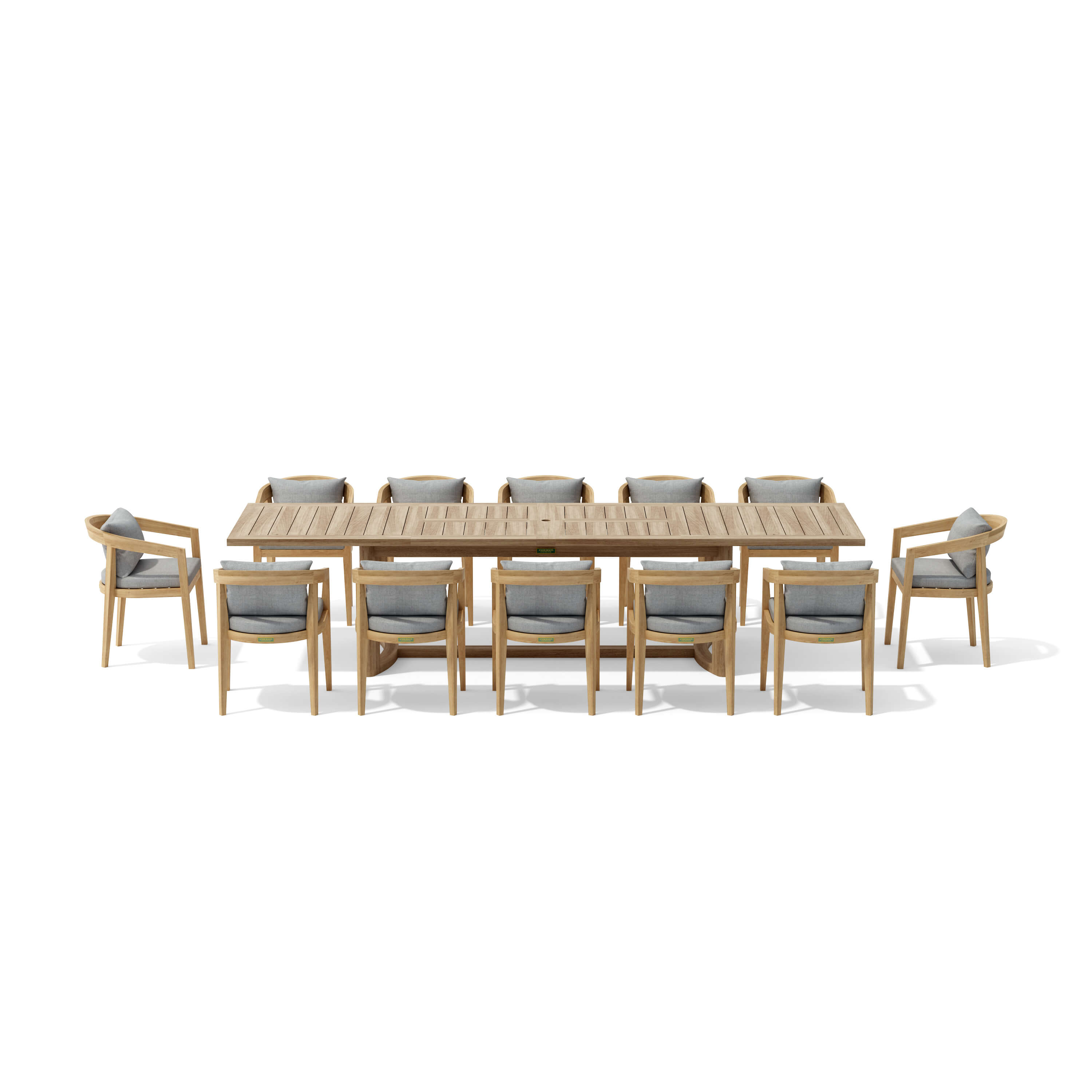 Anderson Teak 13-pc Toscana Extension Dining Table Set