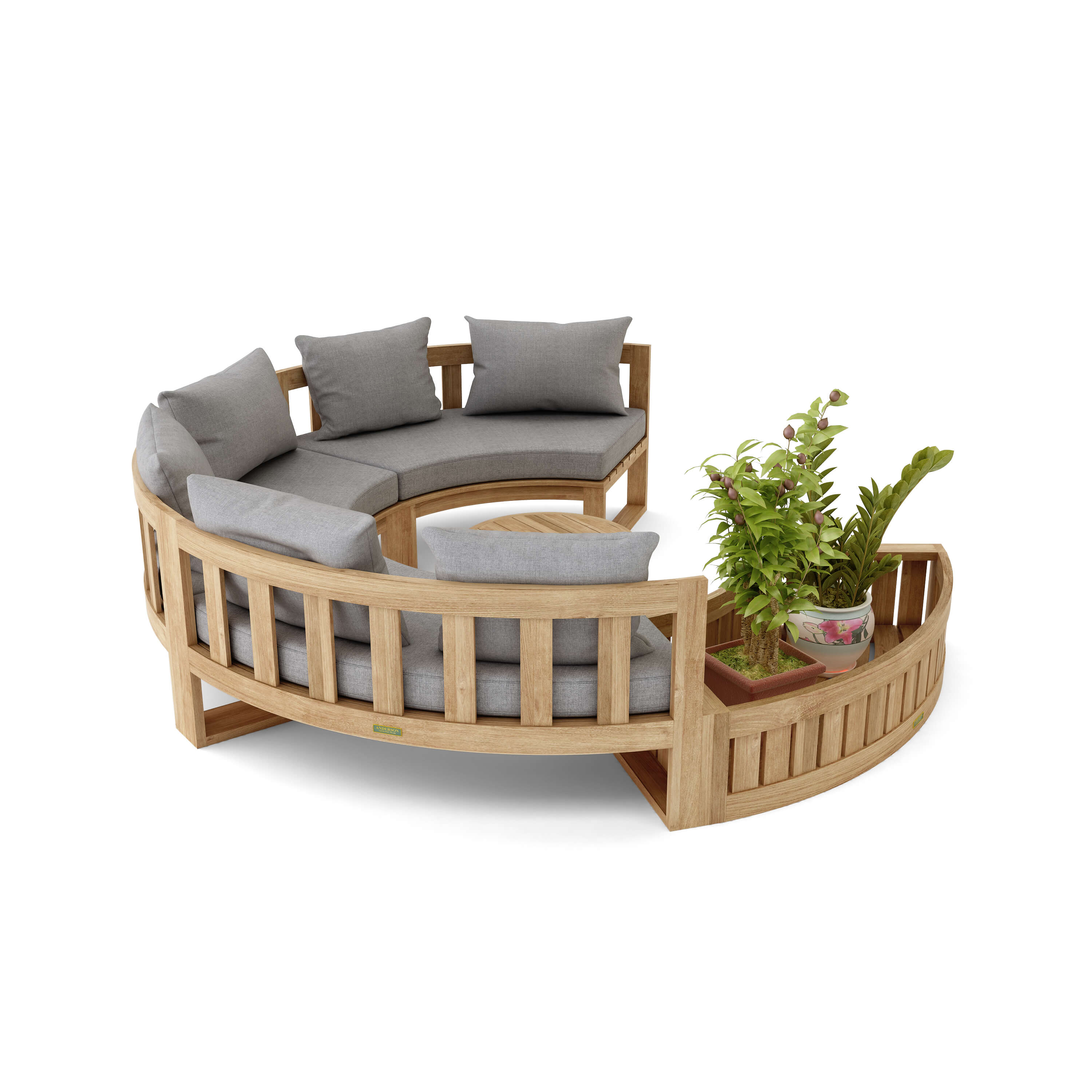 Anderson Teak Circular Modular Deep Seating Set - SET-808