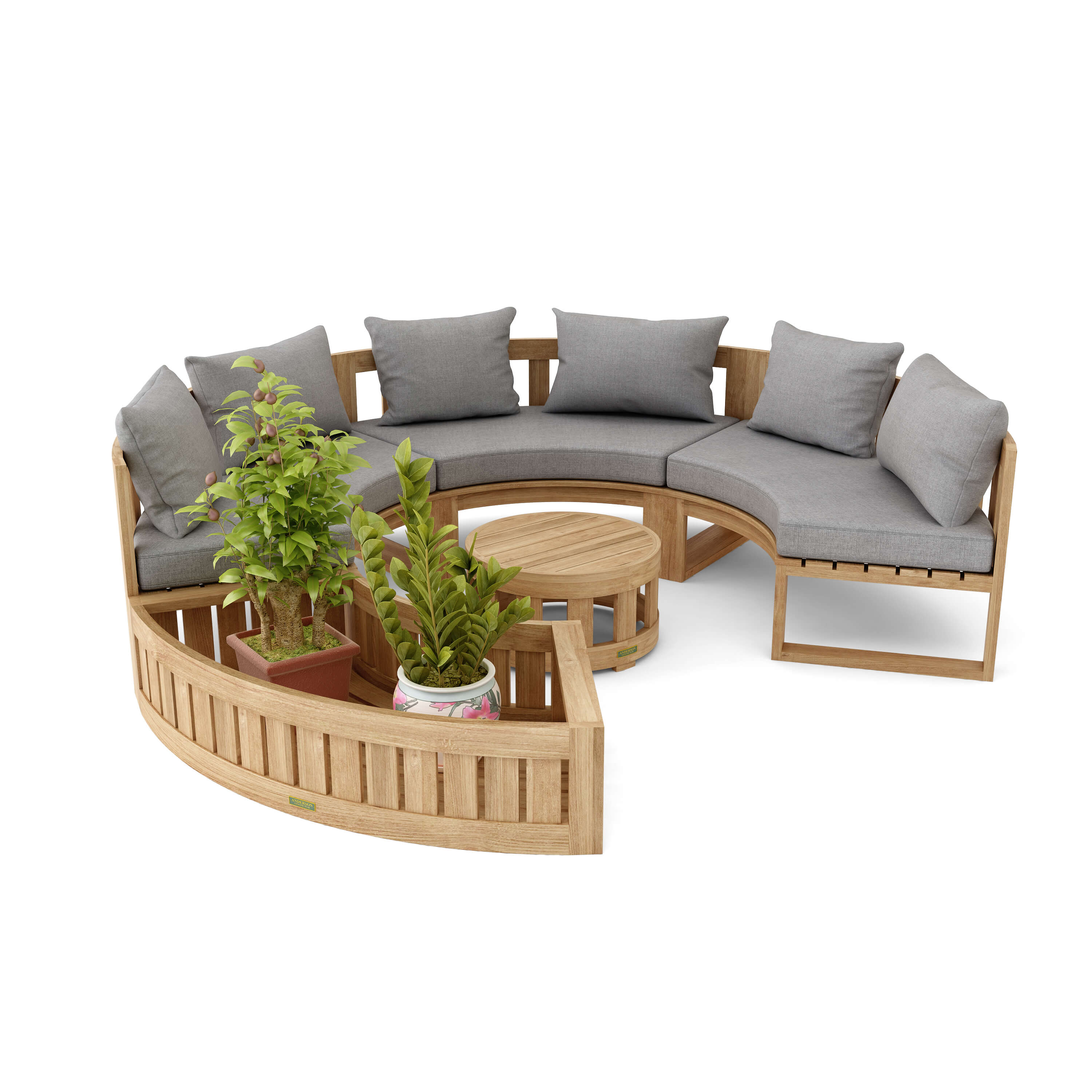 Anderson Teak Circular Modular Deep Seating Set - SET-808