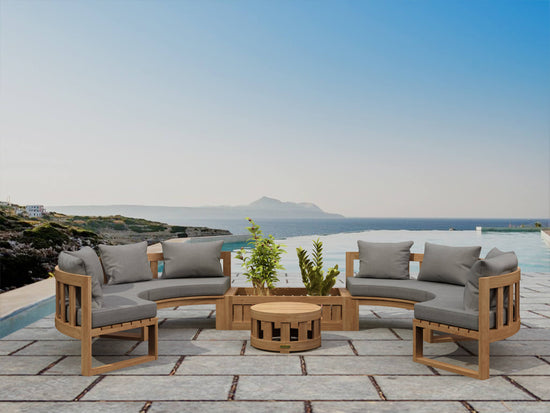 Anderson Teak Circular Modular Deep Seating Set - SET-809