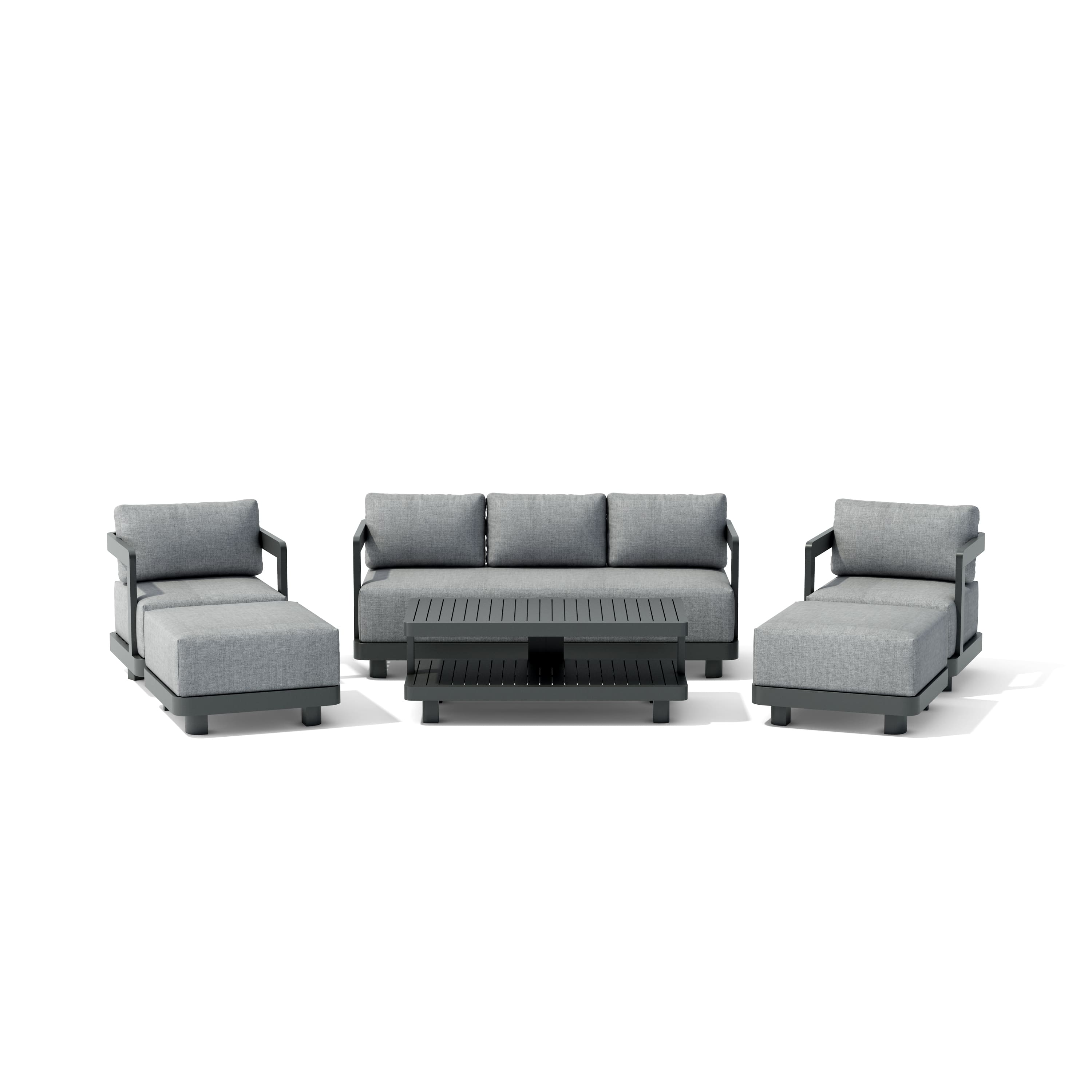 Anderson Teak SET-903-AL 6-pc Granada Aluminum Deep Seating