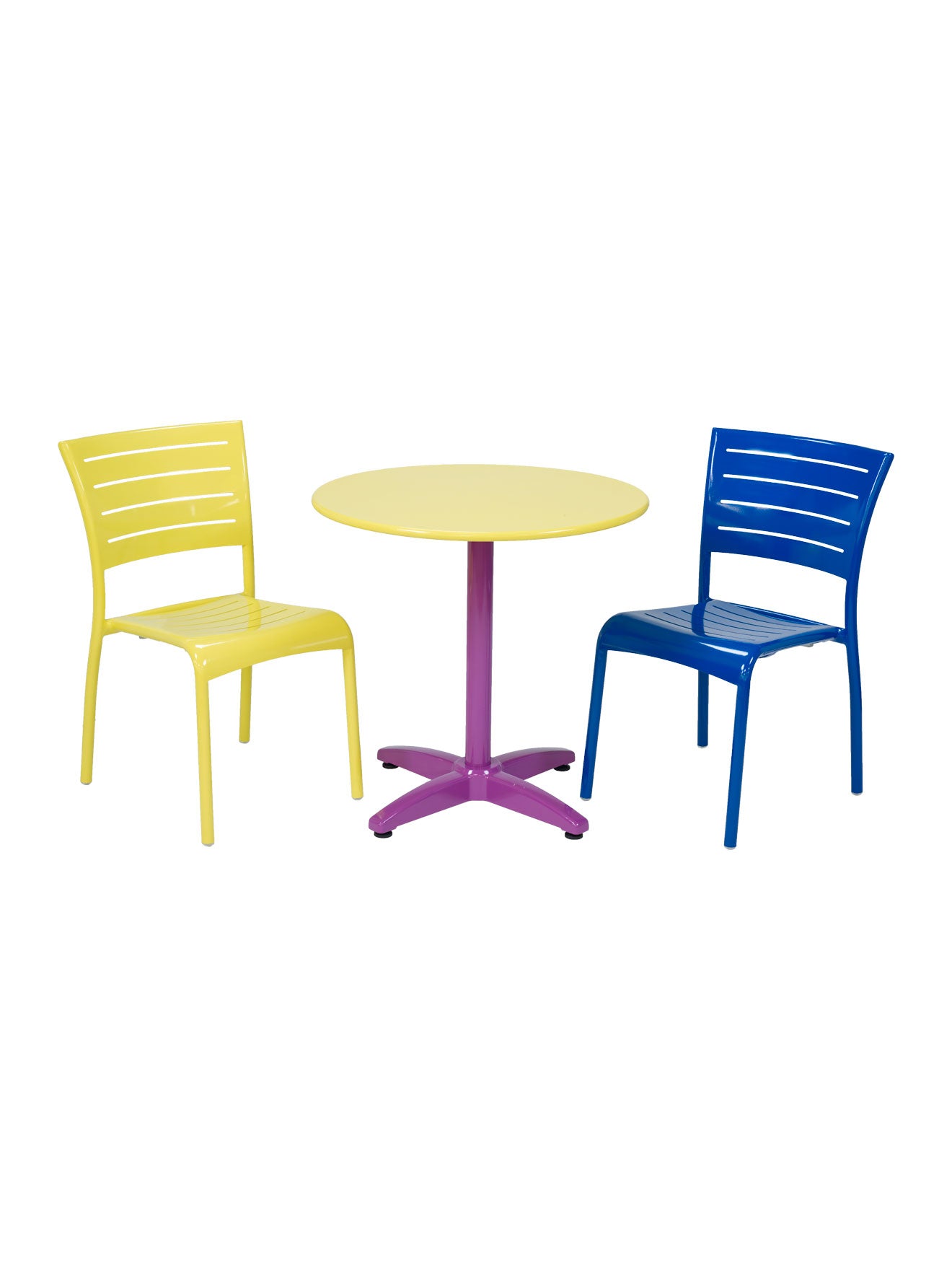 Florida Seating Aluminum Side Chair with Groove Cut Out - AL-5000S