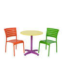 Florida Seating Aluminum Side Chair with Groove Cut Out - AL-5000S