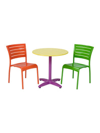 Florida Seating Aluminum Side Chair with Groove Cut Out - AL-5000S