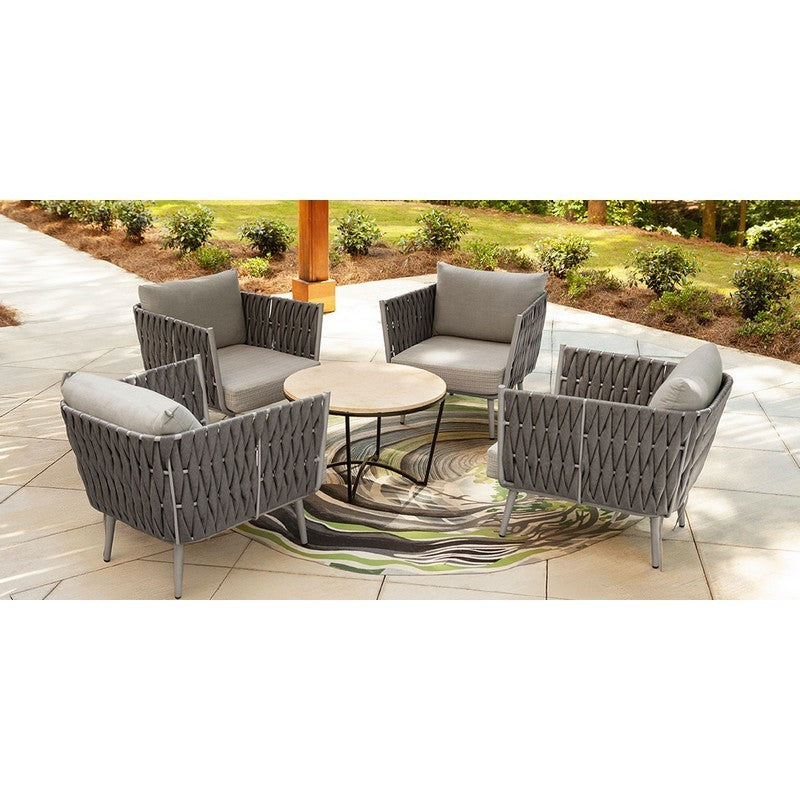 DecoScapes Aria 32" Aluminum Frame Club Chair