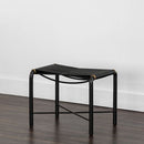 Sunpan Riz Stool - Black / Tan Leather