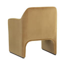 Sunpan Doreen Lounge Chair in Lux Brass - Diamond Mummy / Rubino White / Lux Moon Dust - Diamond Ocher