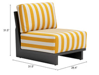 Zuo Modern Shoreline Accent Chair in Yellow