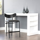 Sunpan Gibbons Counter Stool in Antique Brass -  Charcoal Black Leather / Black - Bravo Portabella
