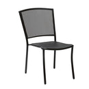 Woodard Café Series Albion Textured Black Side Chair - Stackable