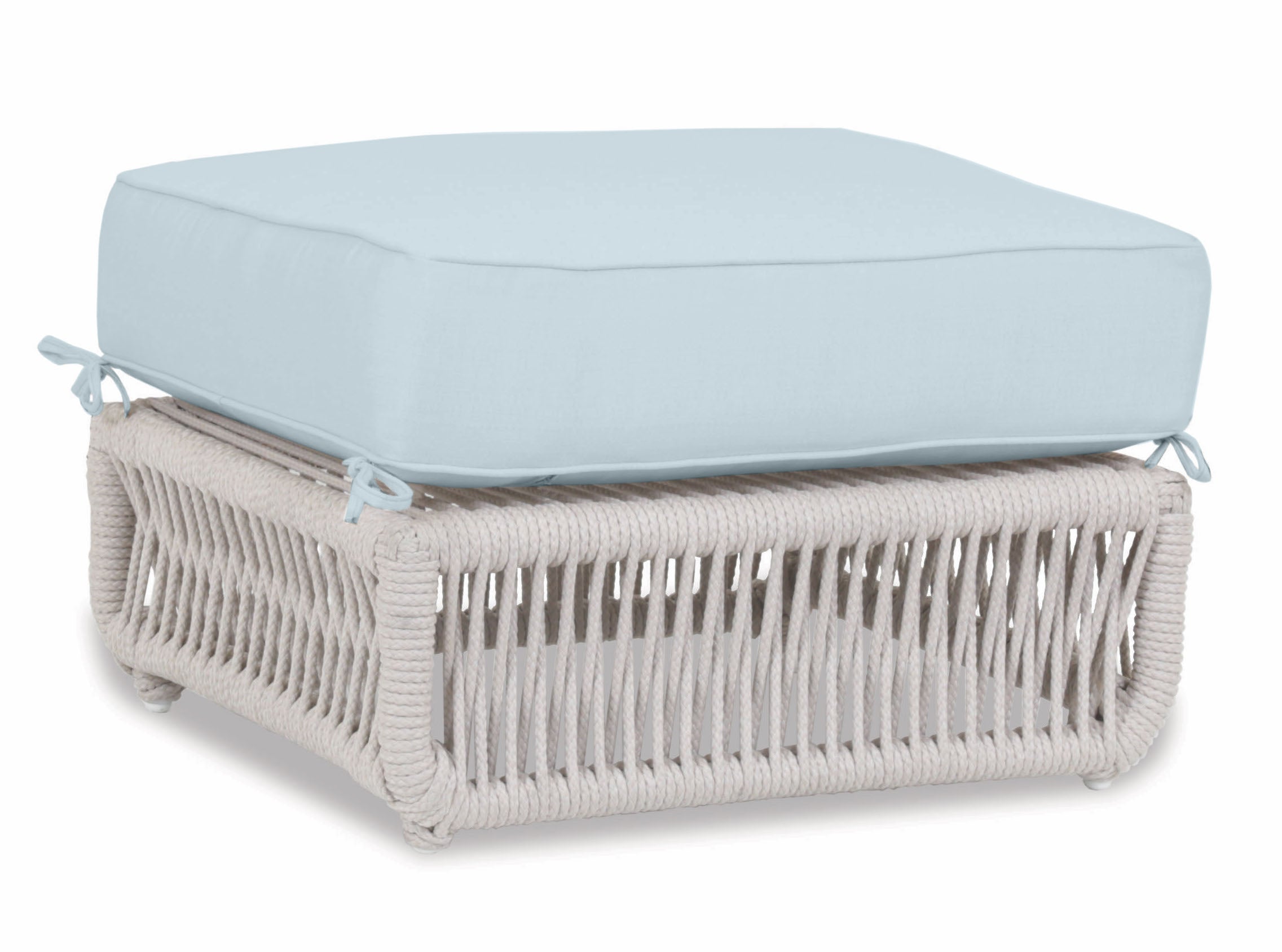 Sunset West Dana Rope Ottoman with Cushion
